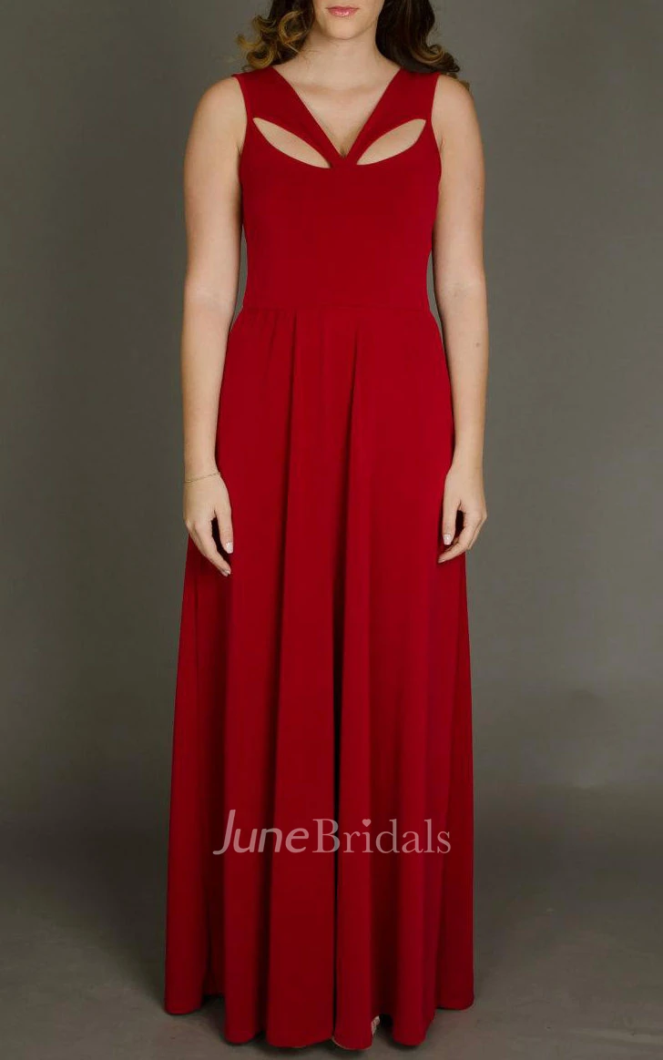 Floor-length Sleeveless Sleeve Dress