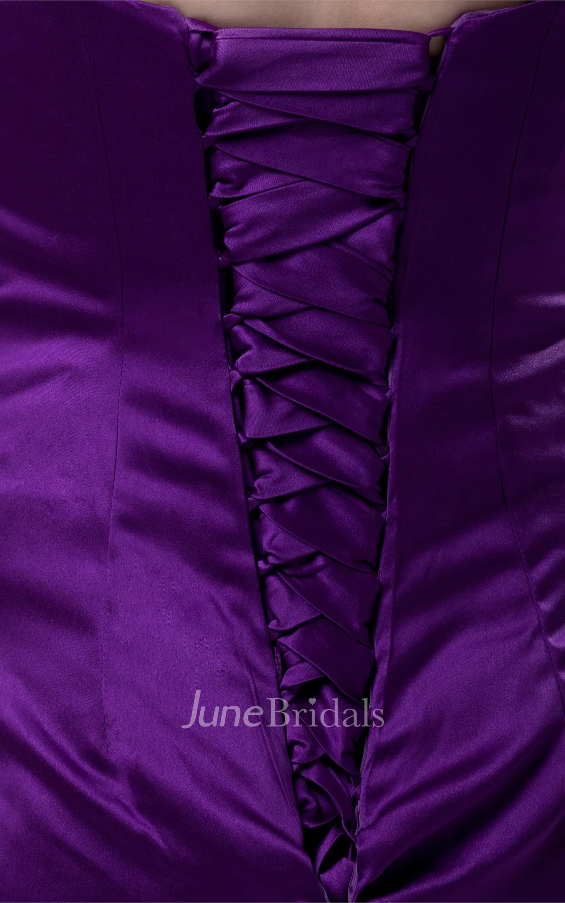 spaghetti-strap a-line gown with corset back and beading