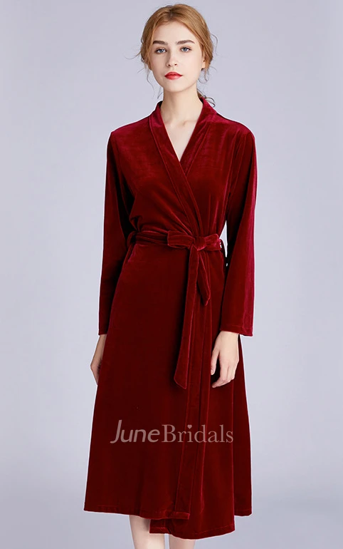 Bride Bridesmaid Embroidery Long Robe