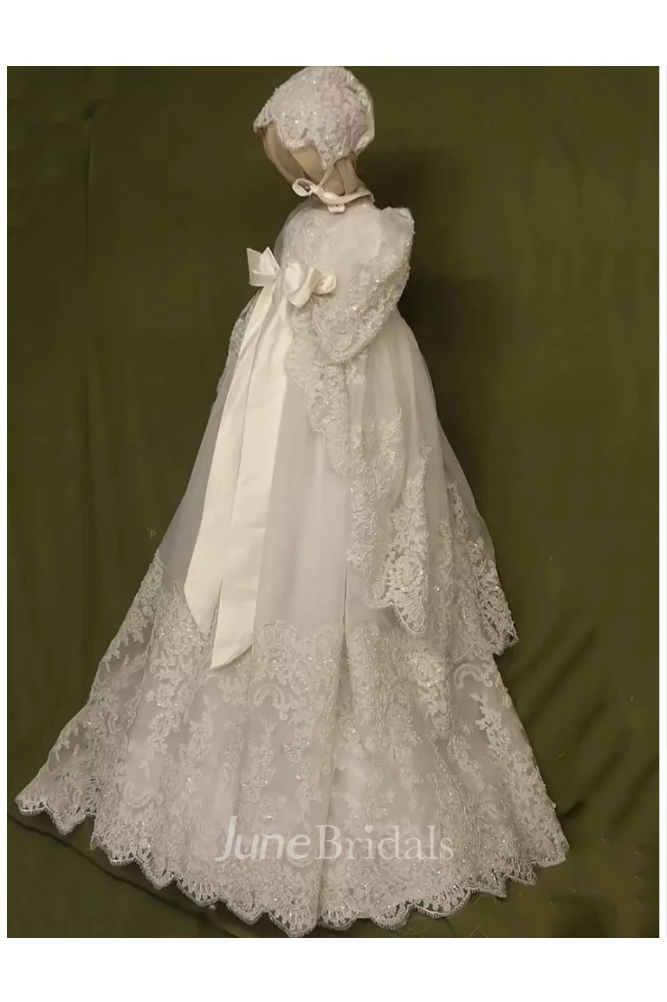 Unique Organza Lace Christening Dress