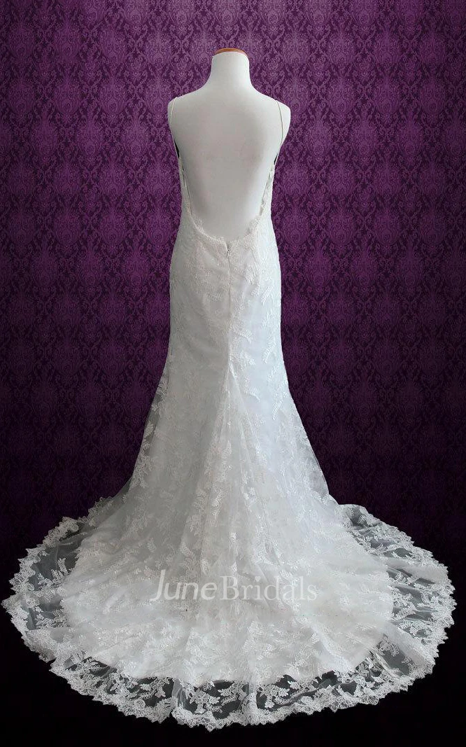 Simple Yet Sexy Sleek Lace Dress With Open Back