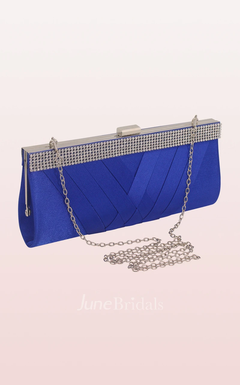 Rhinestone Woven Clutch