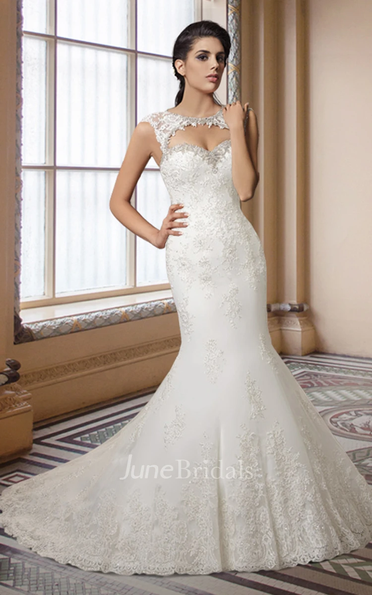 UK White/Ivory Beach Bridal Sleeveless Lace Mermaid Wedding Dresses Size  6-18