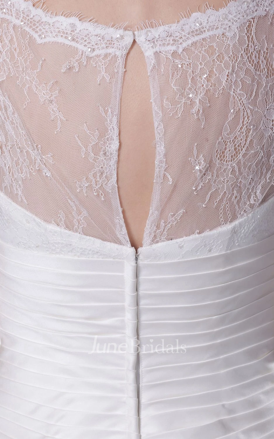 Bateau-Neck Sleeveless Satin A-Line Gown With Ruched Waist