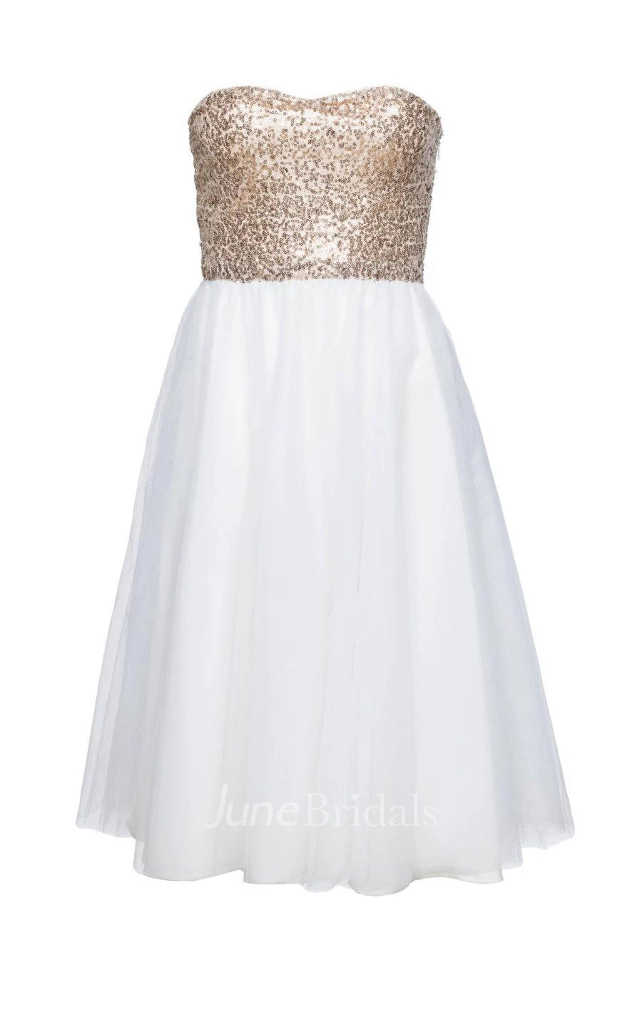 Short Tulle Dress With Sequins