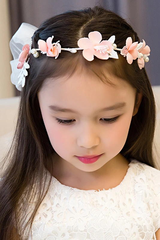 Princess Style Garland Headdress Tulle Flower Girl Accessories