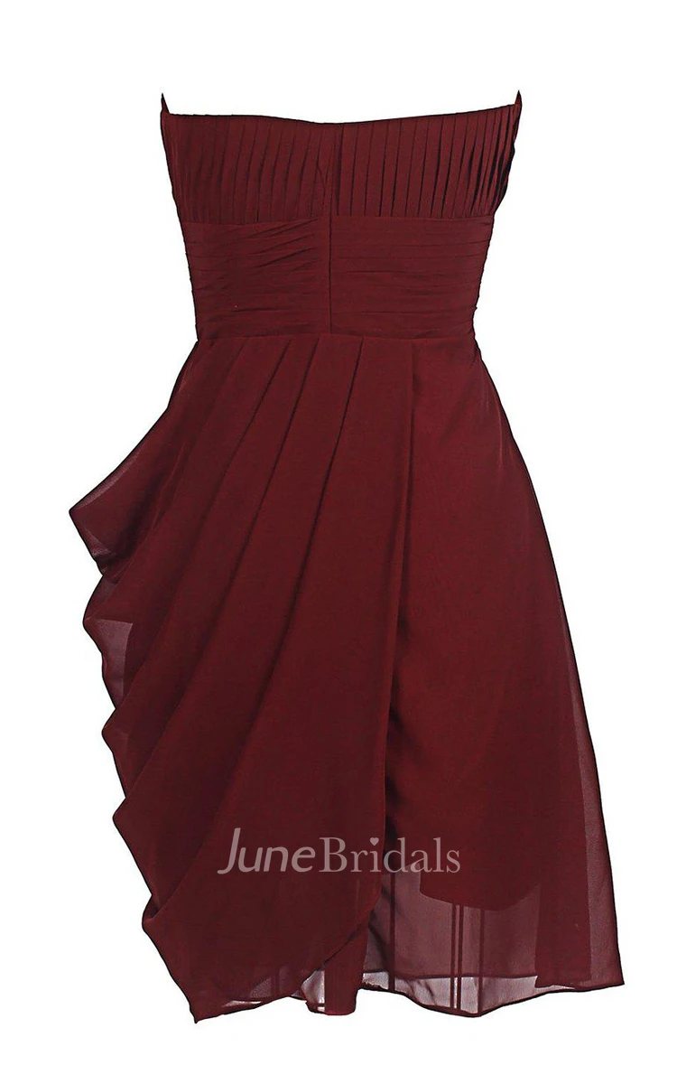Sassy Sweetheart Mini Chiffon Gown With Pleats