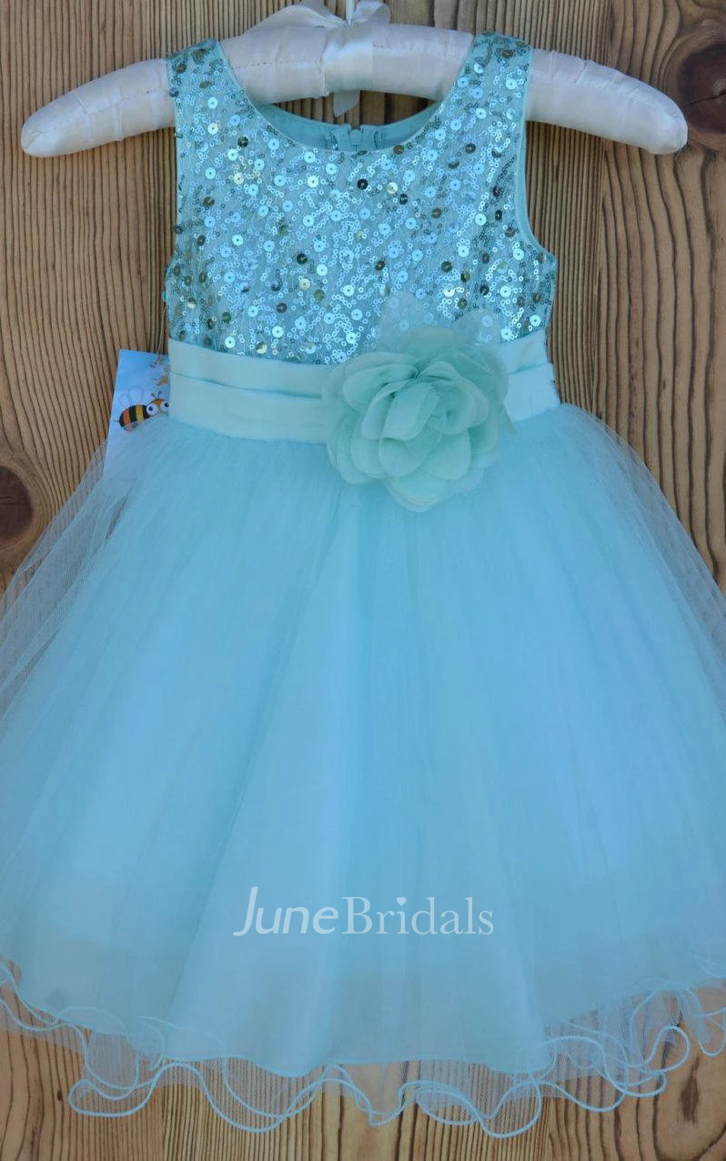 Pretty Princess Wedding Mesh Dress With Sparkly Bodice
