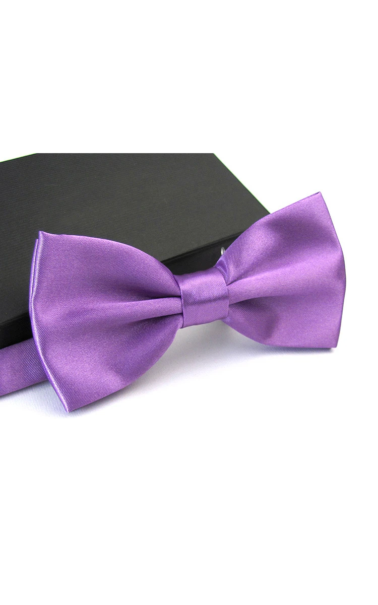 Plain Satin Wedding Bow Tie-11 Color Options