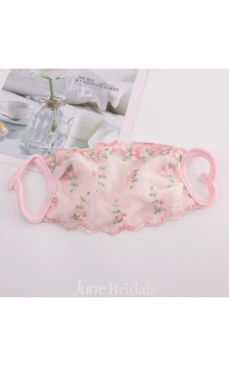 Non-Medical Chiffon Embroidery Face Masks