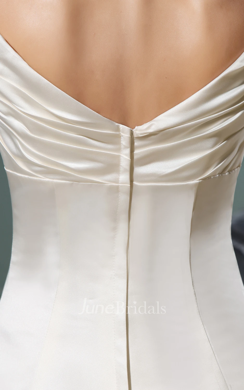 Vibrant V-Neck A-Line Deep Gown With Pick-Up Hem