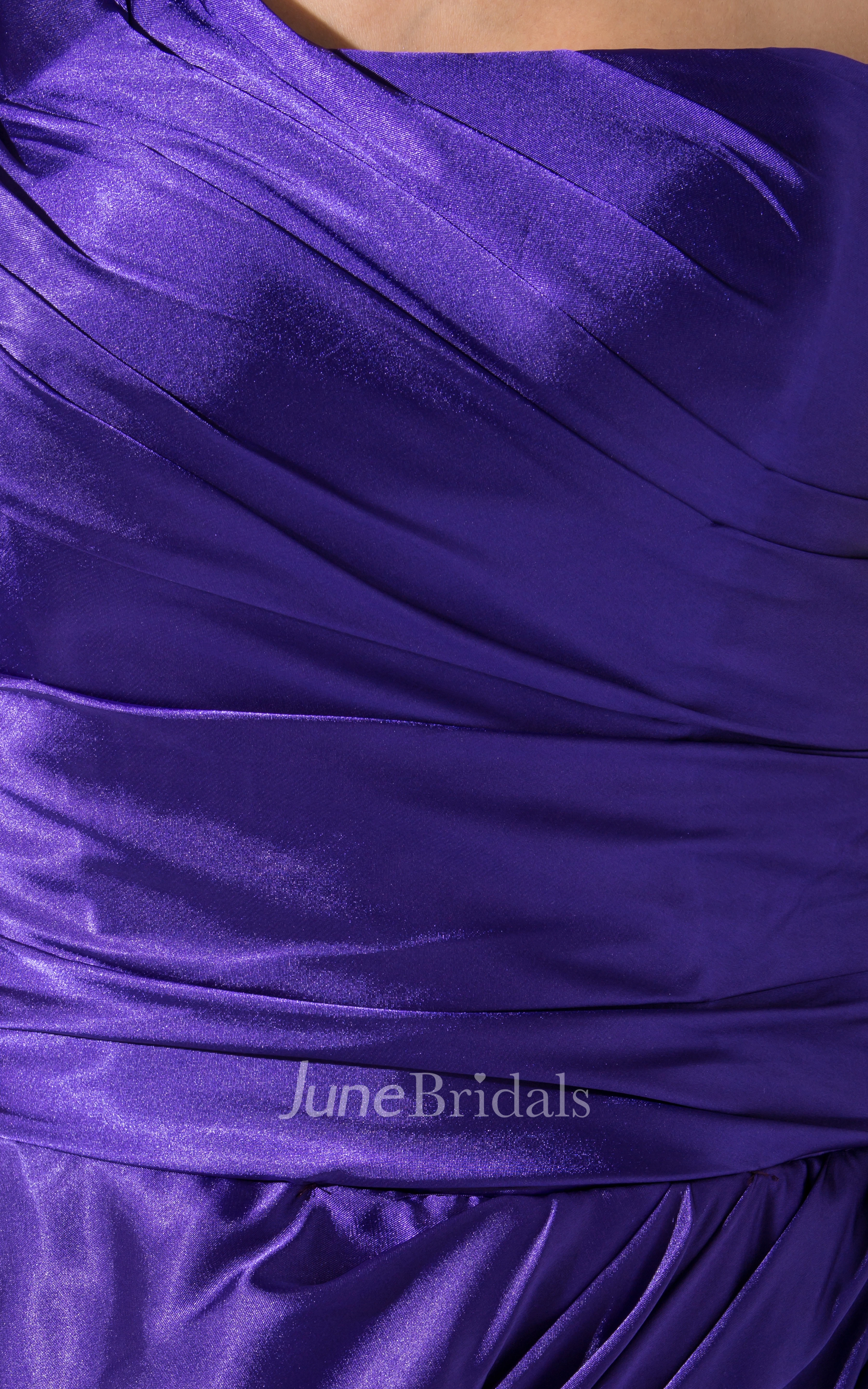 Asymmetrical Front-Split Long Dress With Single Strap