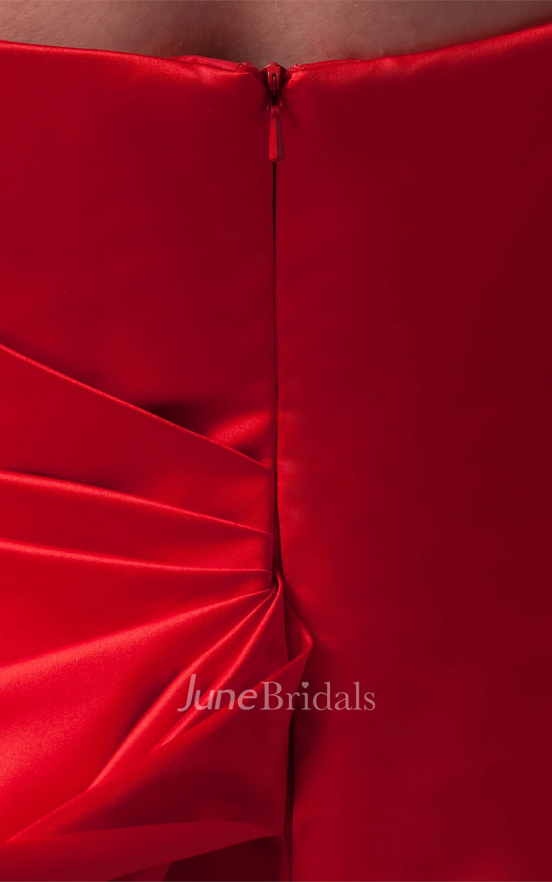 Floor-Length Layered Strapless A-Line Side Draping Gown with Beadings