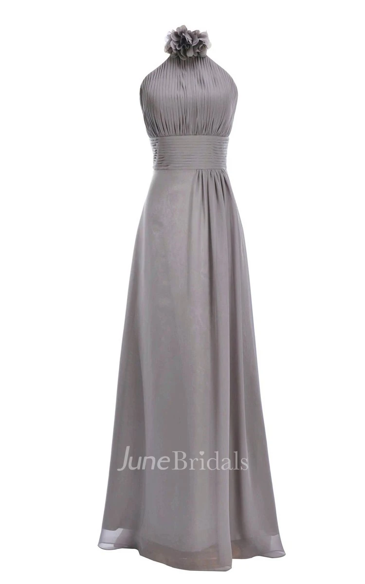 One-shoulder Sweetheart Long Empire Dress With Side Slit