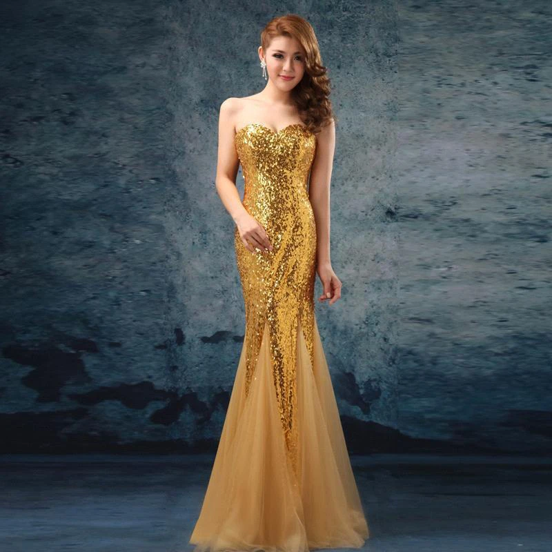 Glamorous Sequins Mermaid Sweetheart Evening Dress Zipper Sleeveless