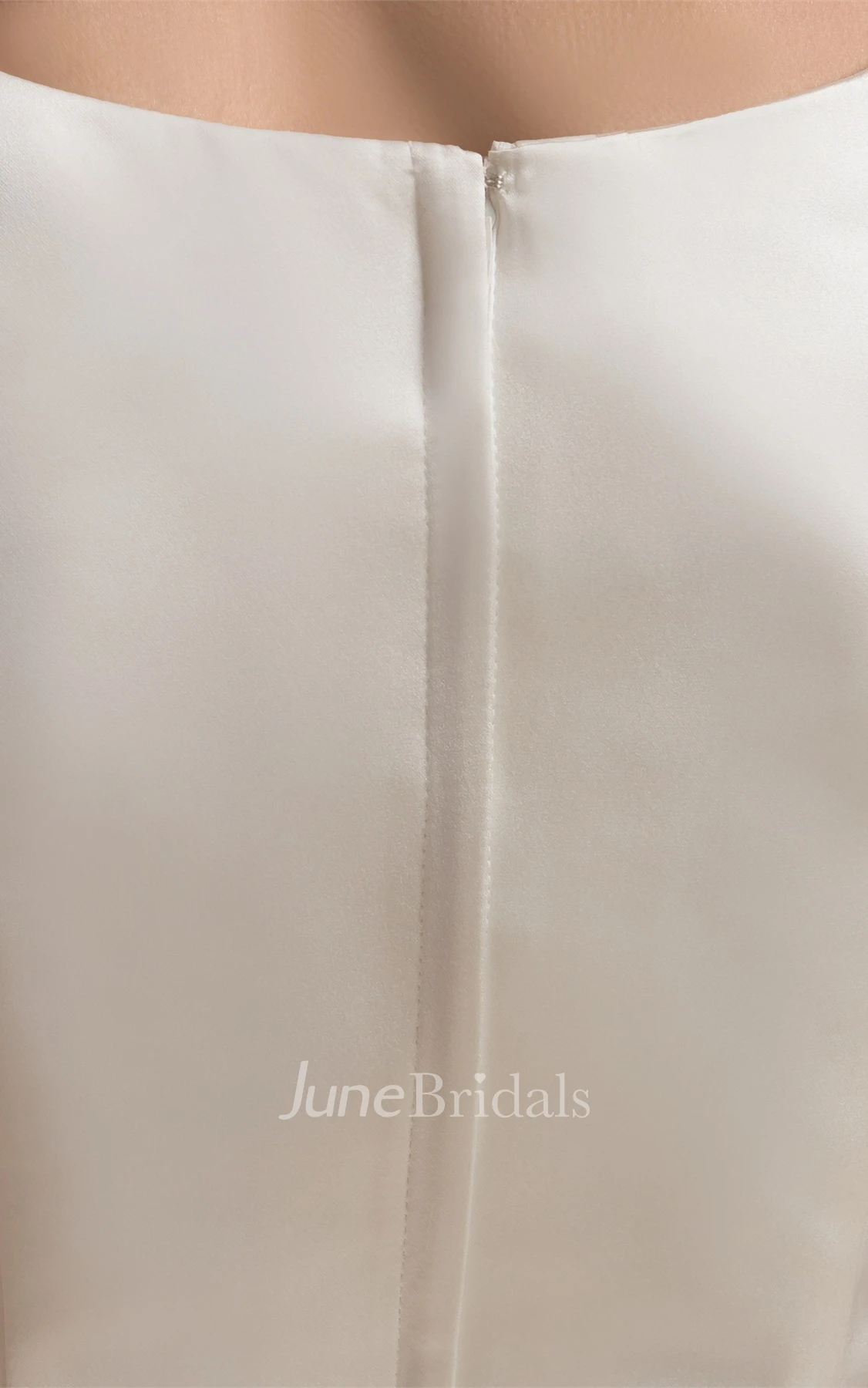 Caped-Sleeve Satin A-Line Ball Gown with Epaulet