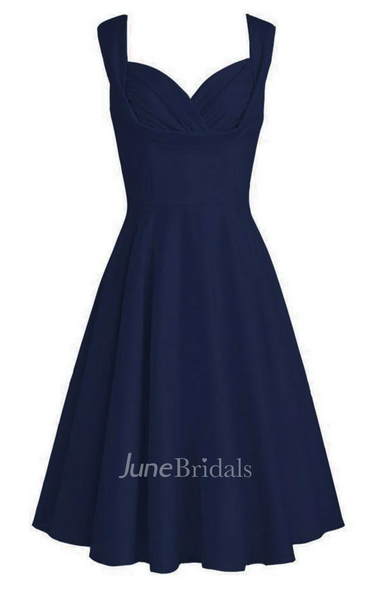 Sleeveless Sweetheart Short Ruffled Chiffon Dress