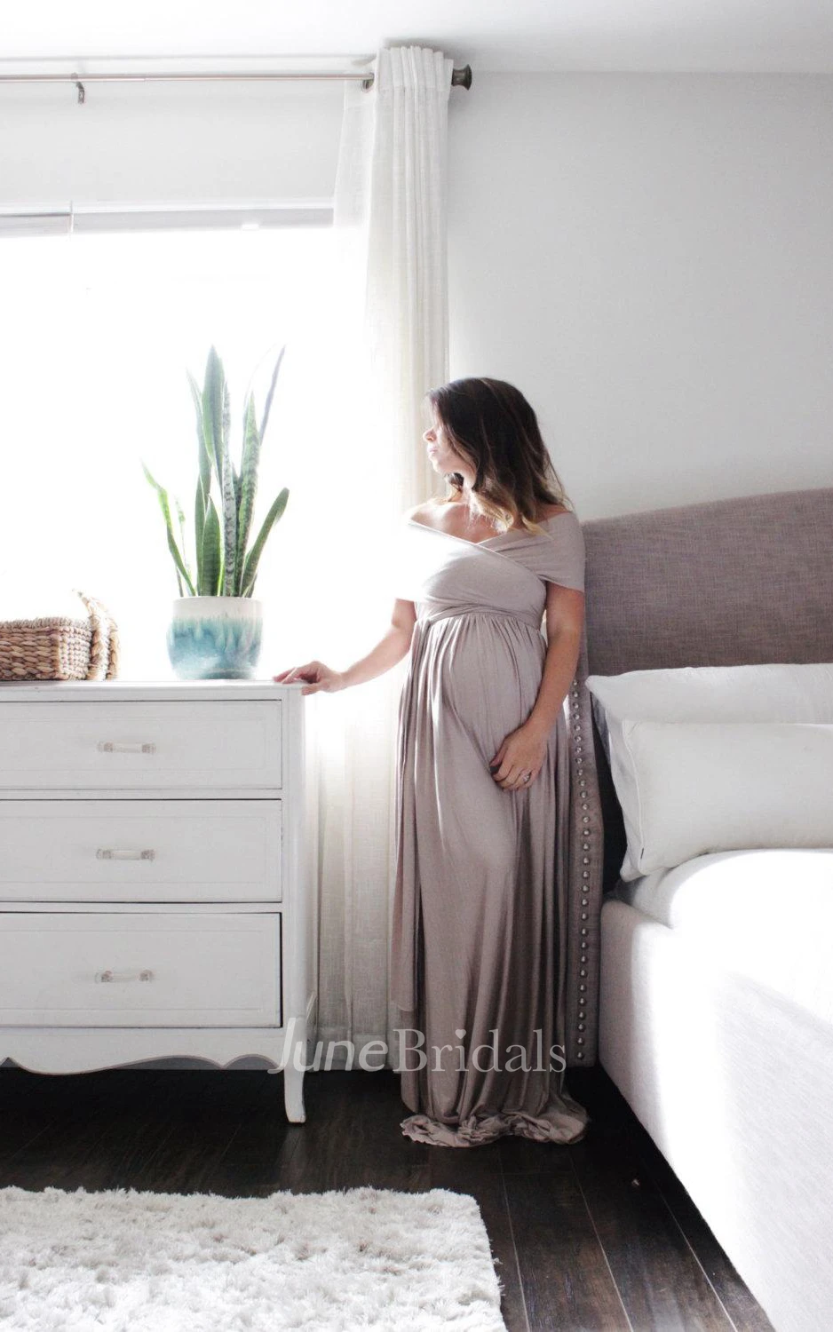 Maternity Gown Long Infinity Maternity The Wrap Babydoll Dress