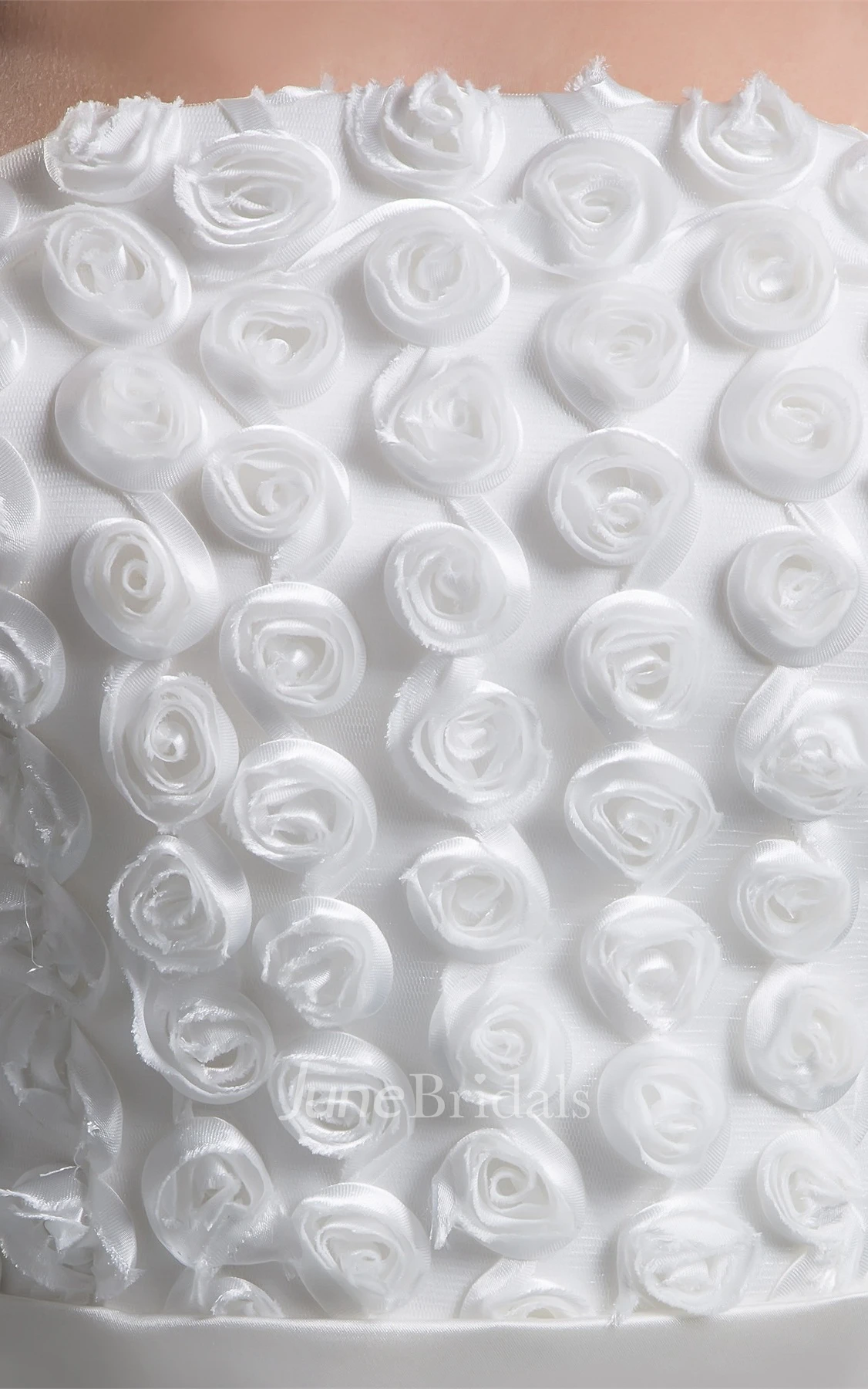 Floral Strapless A-Line Floor-Length Dress with Cinched Waist