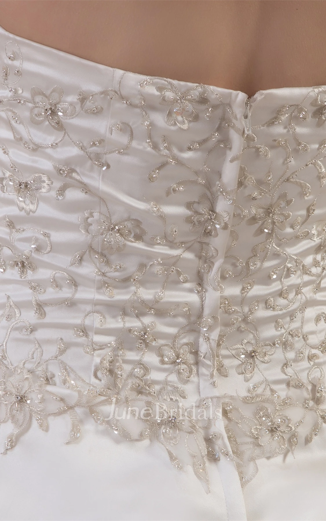 Sweetheart Embroidered Ball Gown with Beading and Pick Up