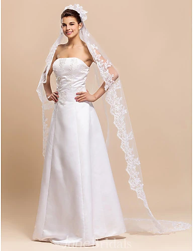 Gracious One-tier Tulle Chapel Wedding Veil