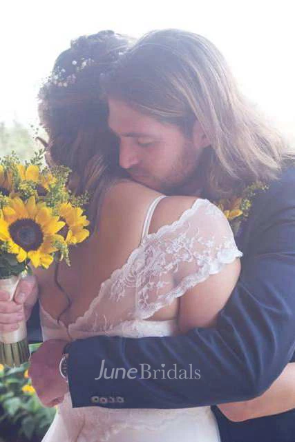 Chiffon Tulle Jersey Lace Wedding Dress