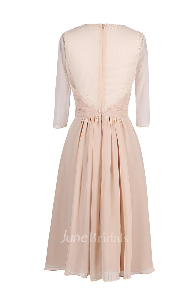 Long-Sleeve Bridal Dress With Beading and Appliques