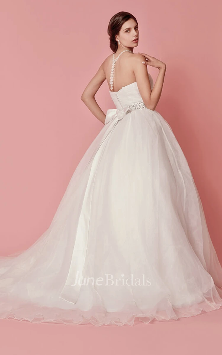 Sweetheart Organza Ball Gown With Crisscross Ruching