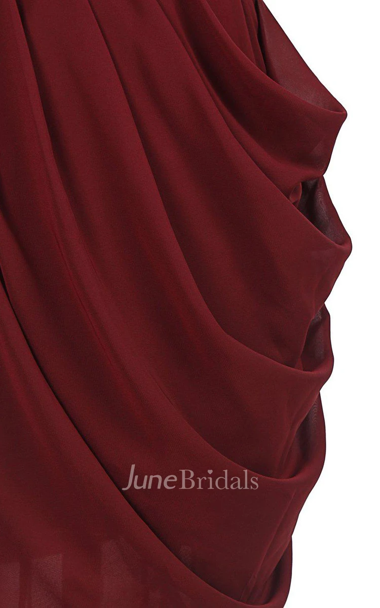 Sassy Sweetheart Mini Chiffon Gown With Pleats