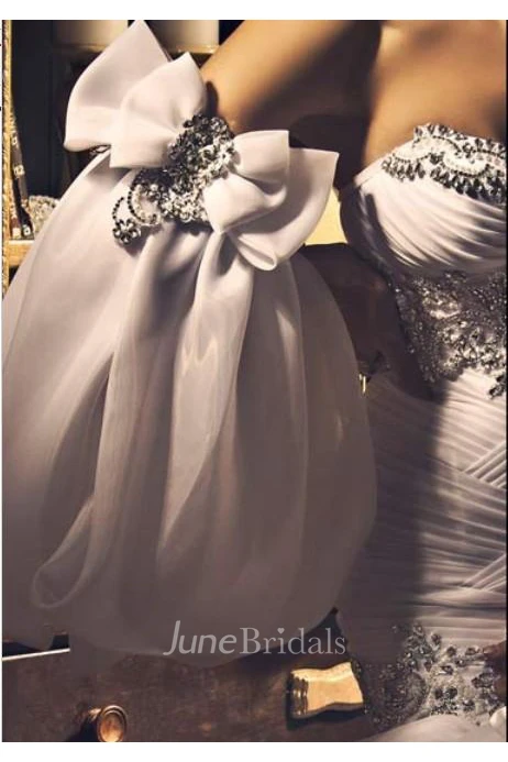 New Sexy Sweetheart Wedding Dresses Organza Mermaid Bling Evening Gowns