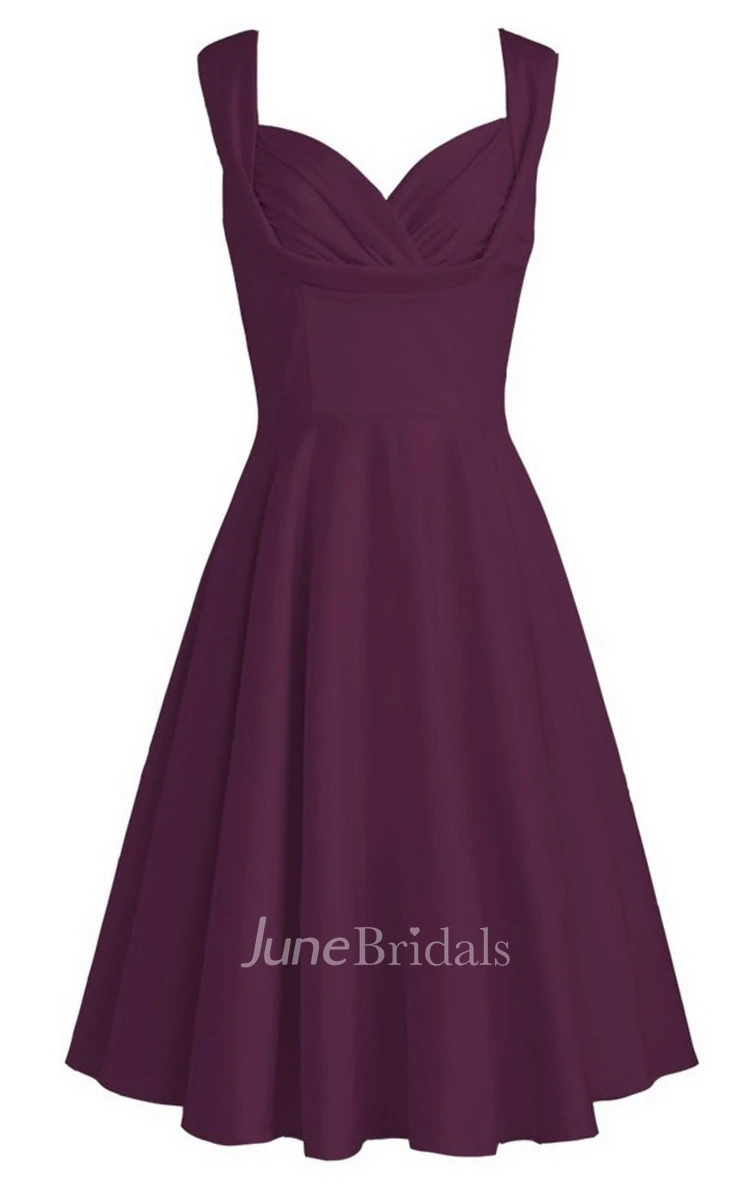 Sleeveless Sweetheart Short Ruffled Chiffon Dress