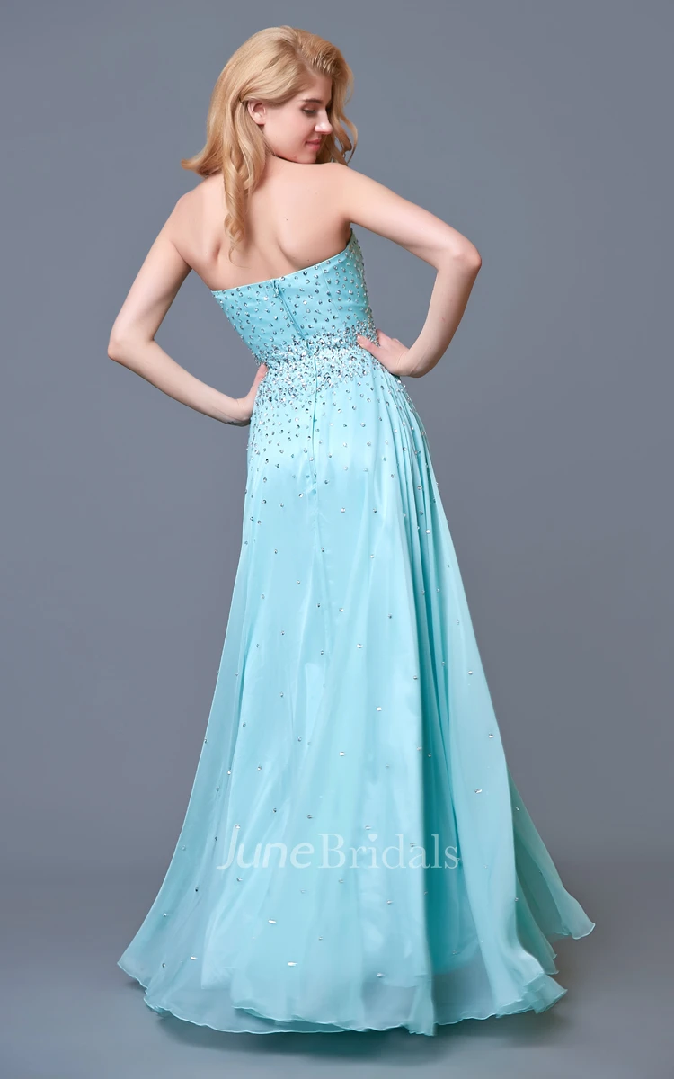 Chic Tulle & Chiffon Bateau A-line Prom Dress Chic Tulle & Chiffon Bateau A-line Prom Dress