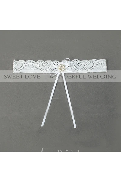 Fresh Fairy White Lace Elastic Garter Within 16-23inch