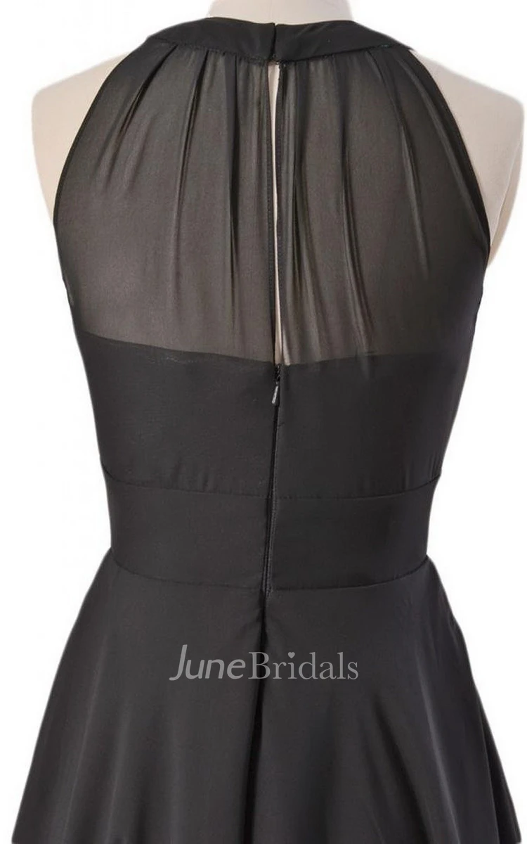 Exquisite Jewel Chiffon Short Dress With Tieres