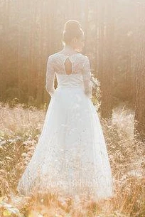 Lace Vintage Boho Light Lace Wedding Dress