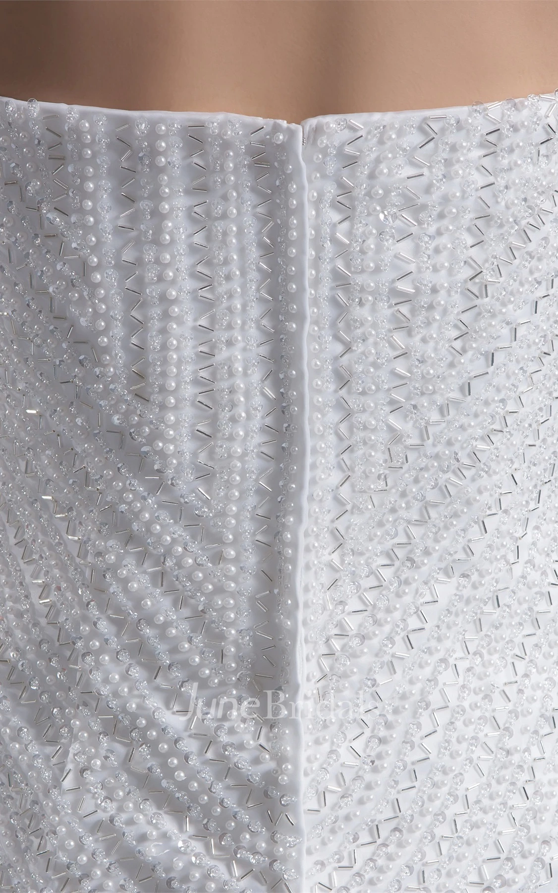 Sweetheart A-Line Ruched Dress with Jeweled Bodice