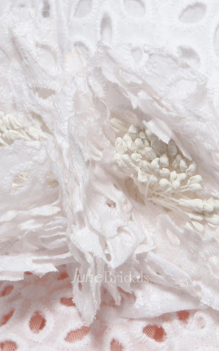 Sleeveless Scoop-neck A-line Tulle Dress With Belt