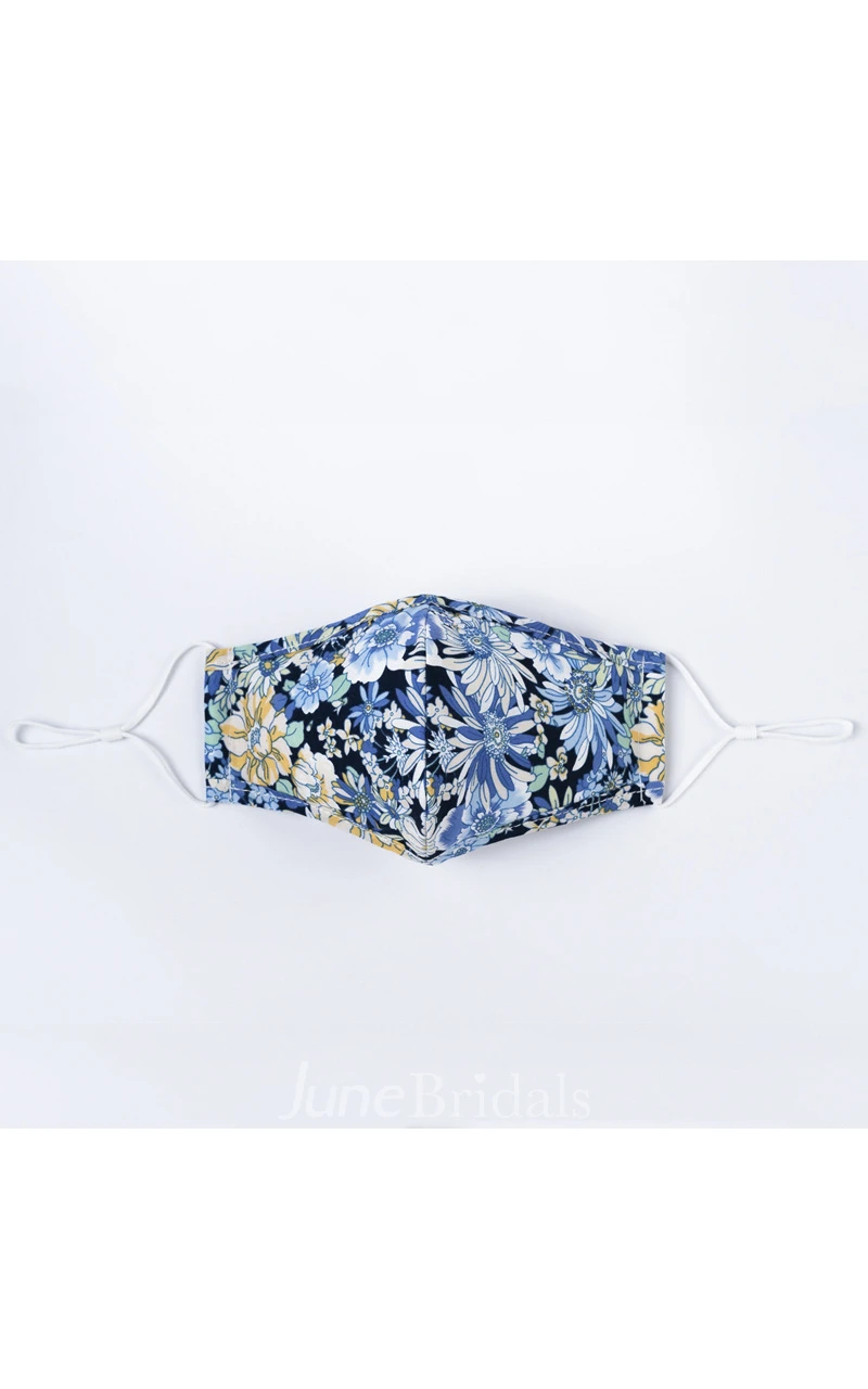 Non-medicial Floral Printed Cotton Washable Face Mask In 4 Colors