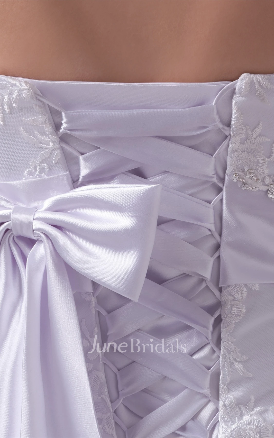 Strapless Maxi Sheath Dress with Embroideries and Beaded Waist