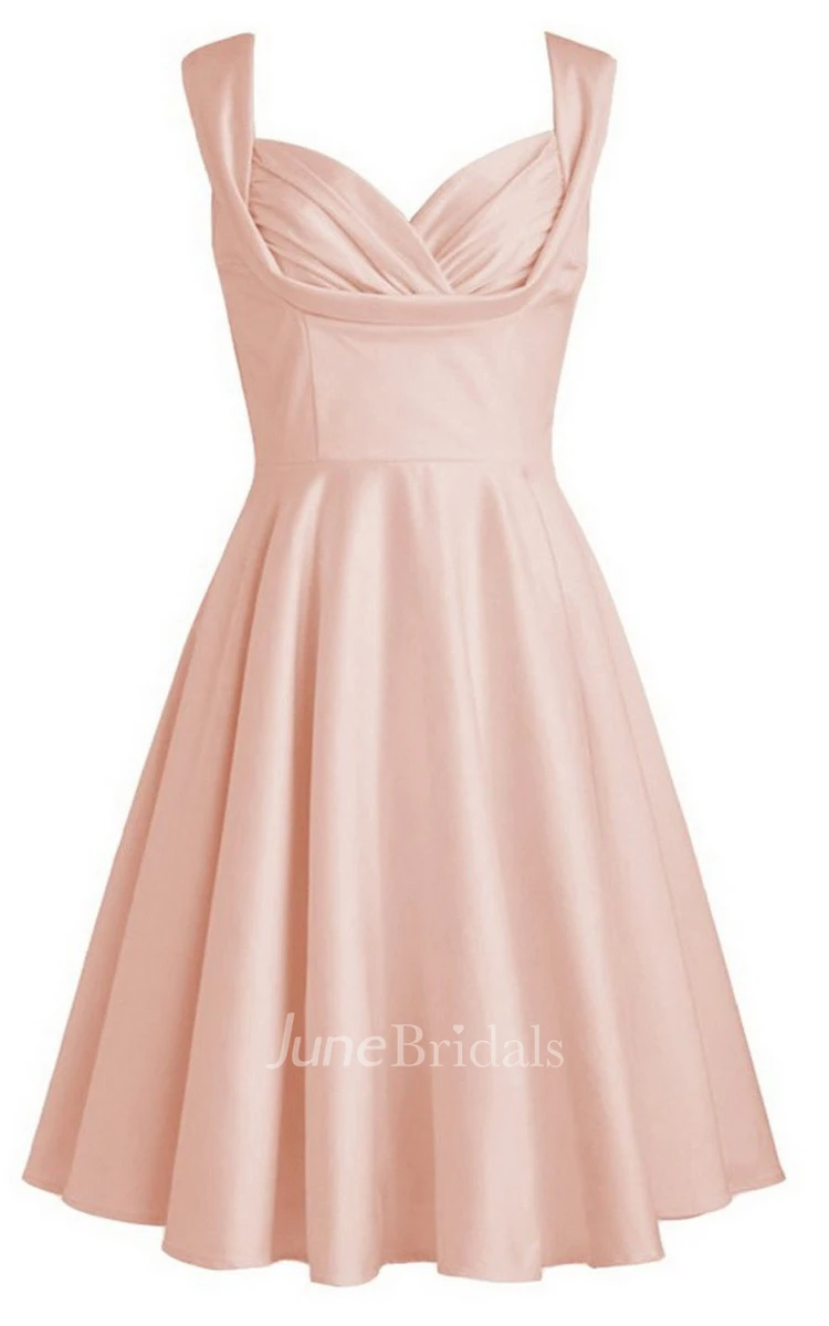 Sleeveless Sweetheart Short Ruffled Chiffon Dress