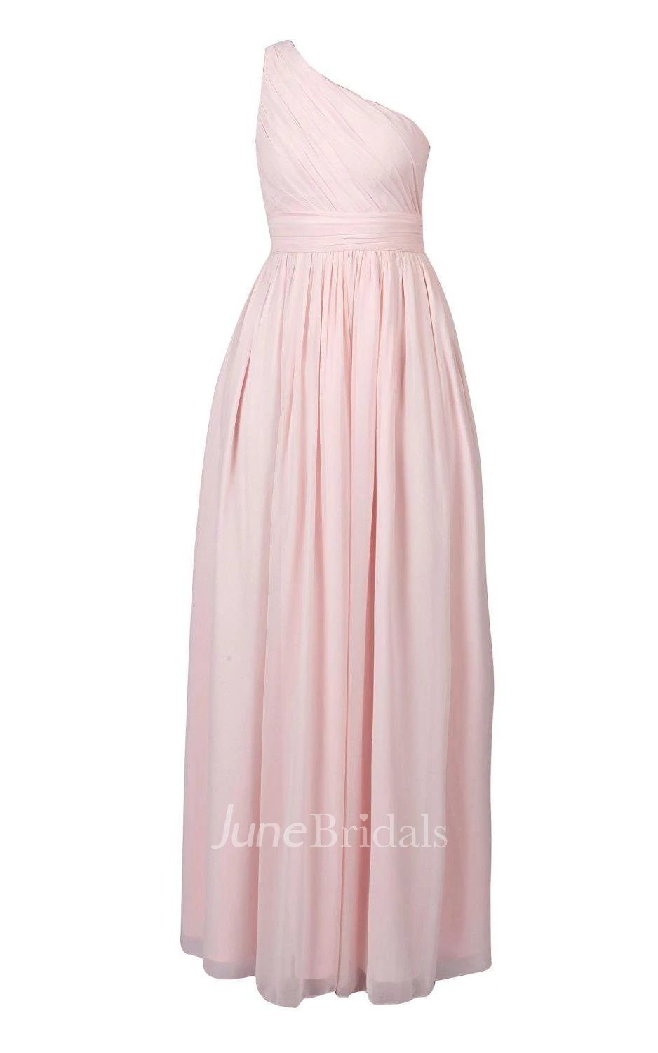 One-shoulder Floor-length Bridesmaid Dress