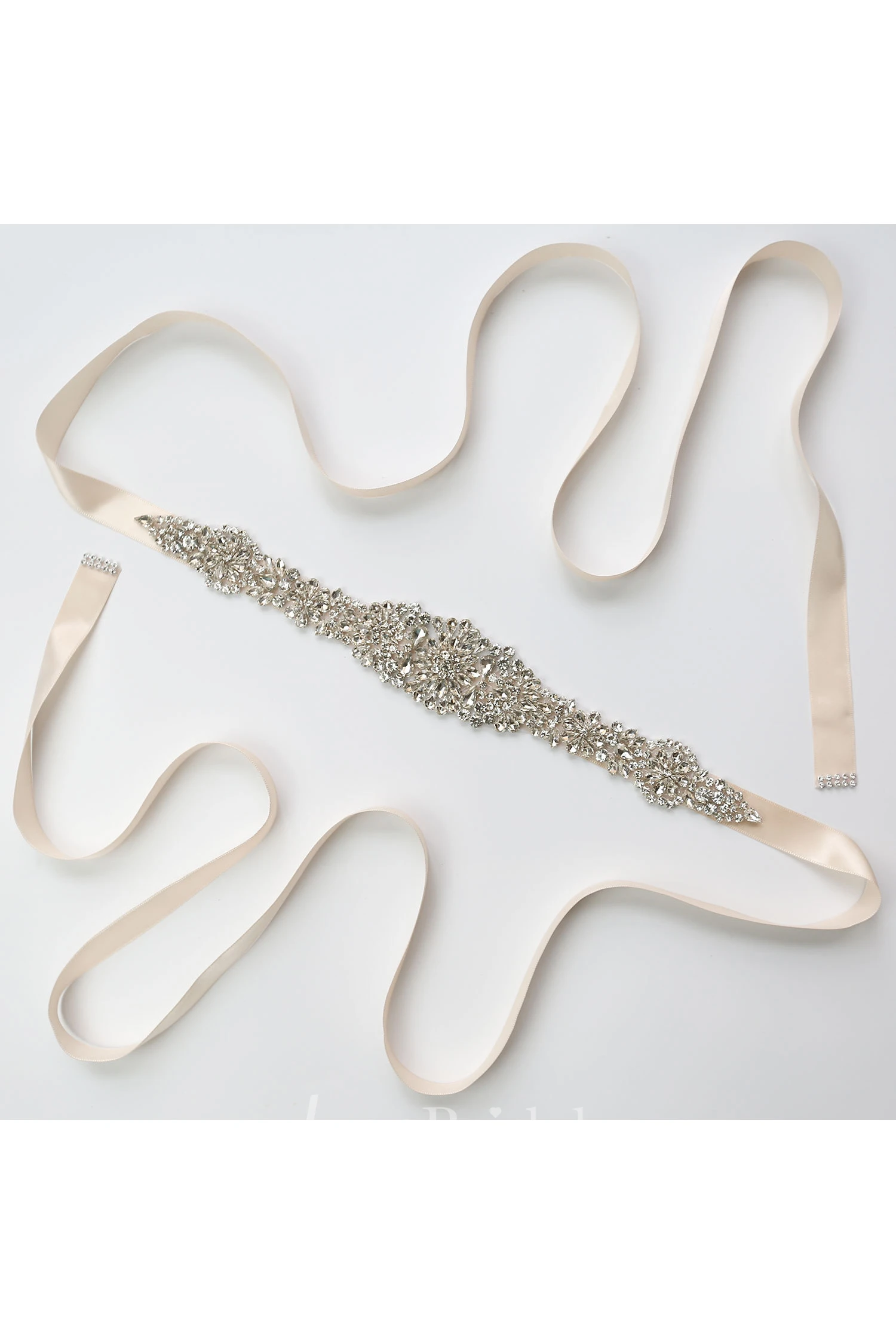 Fancy Beaded Satin Belt