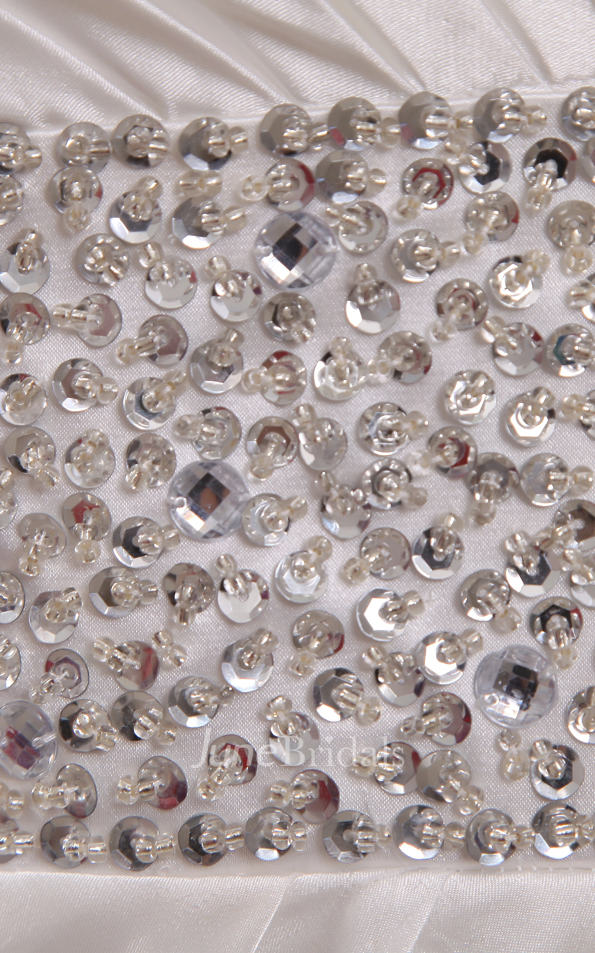 Classic Long-Sleeve V-Neck Dress With Beaded Waist