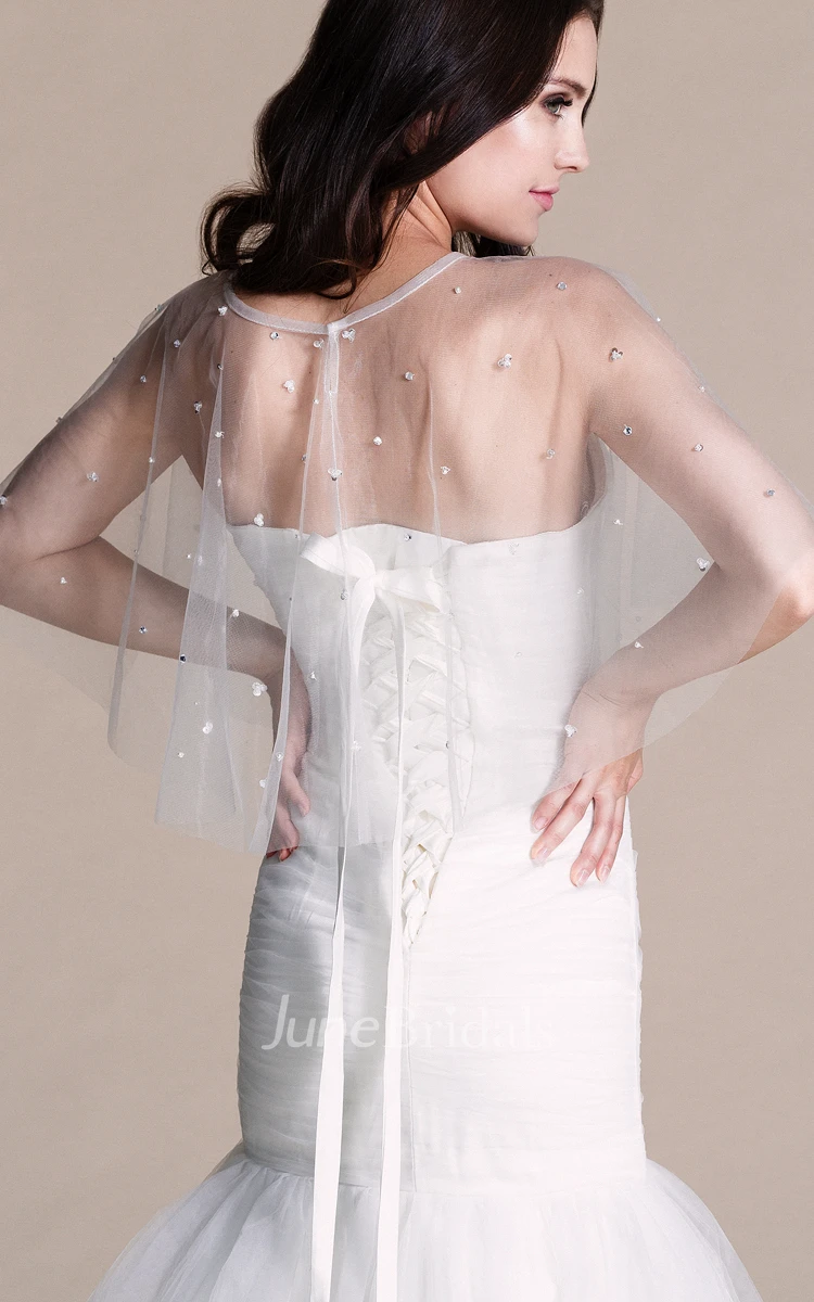 Sweetheart Mermaid Chiffon Dress With Illusion Style