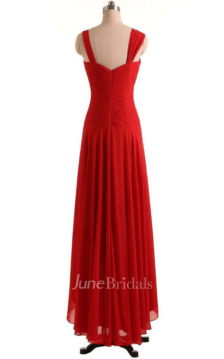 Queen Anne High-low Dress With Basque Waist