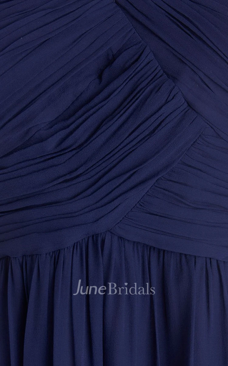 Strapless Mini Dress With Crisscross Ruching