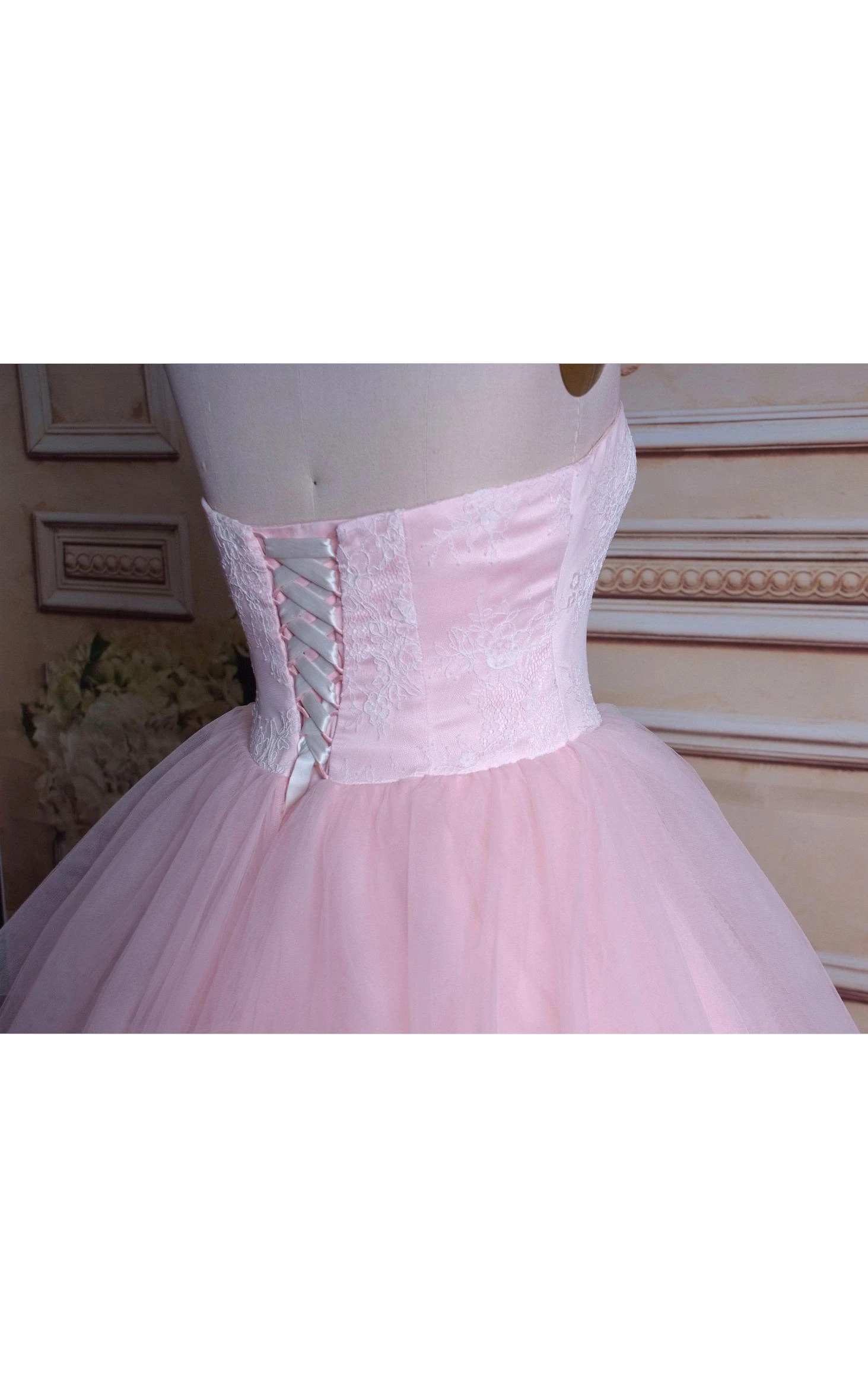 Ball Gown Tulle Lace Satin Weddig Dress