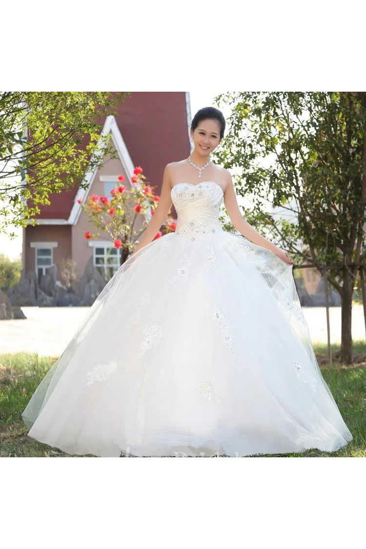 Timeless Beadings Lace Sweetheart Wedding Dresses Ball Gown Lace-up