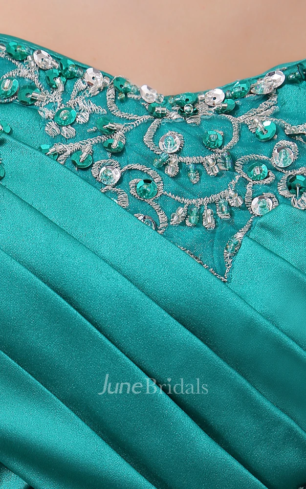 Captivating Strapless Ball Gown With Ruffles And Crisscross Ruching