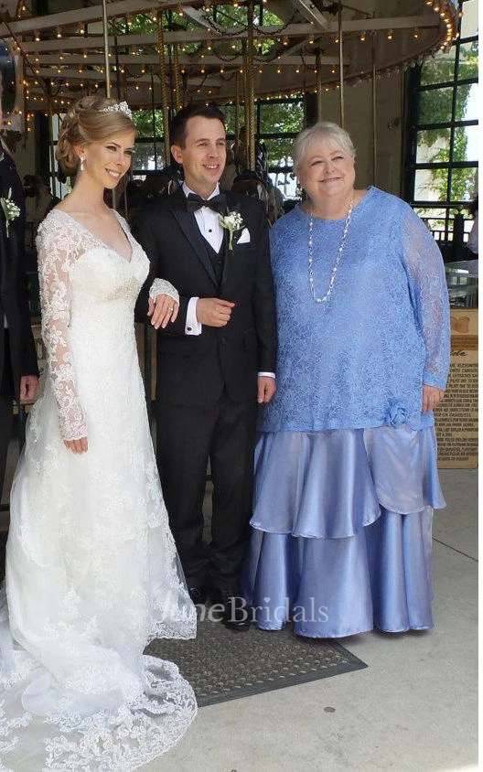 Plus Size Lace Blouse Mother of the Bride Dress